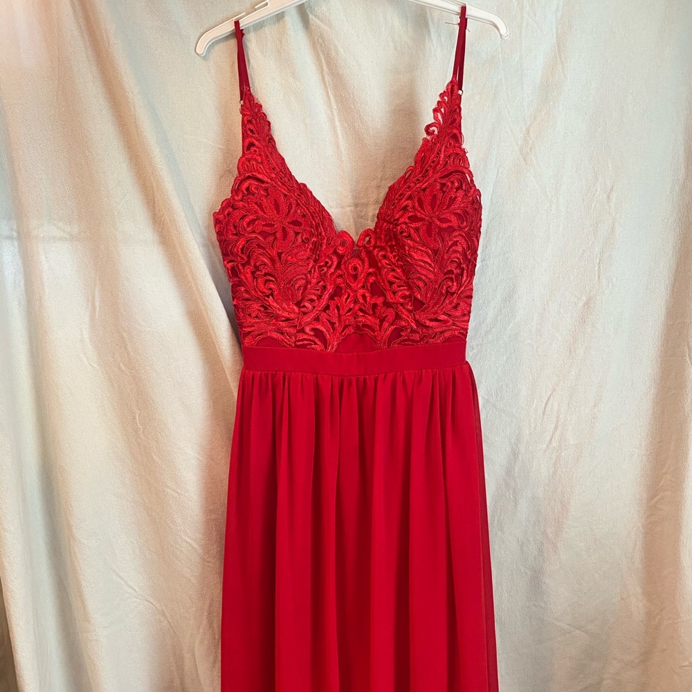 Red prom dress- size L